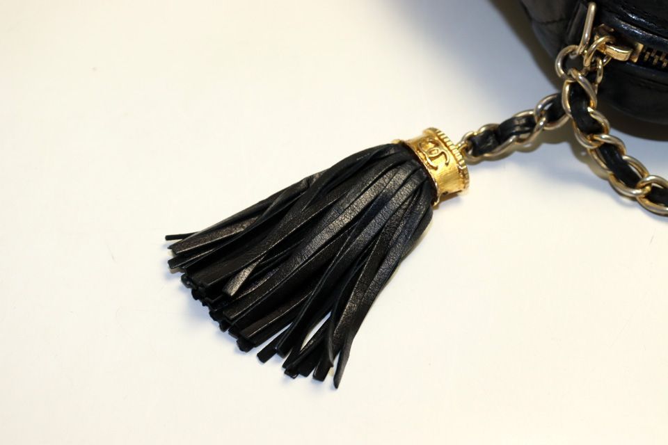 Chanel Quilted Fringe GD Leather Chain Shoulder Bag — view 8