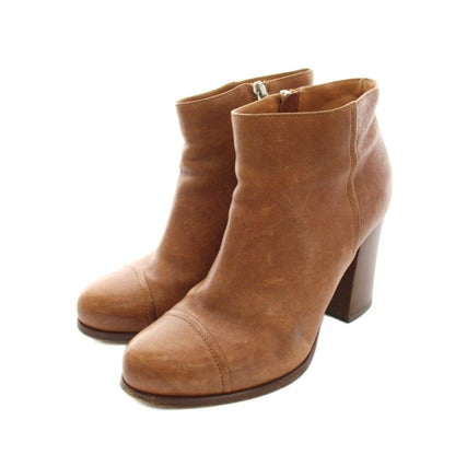 Prada Short Boots Ankle Leather 35.5 Brown YM