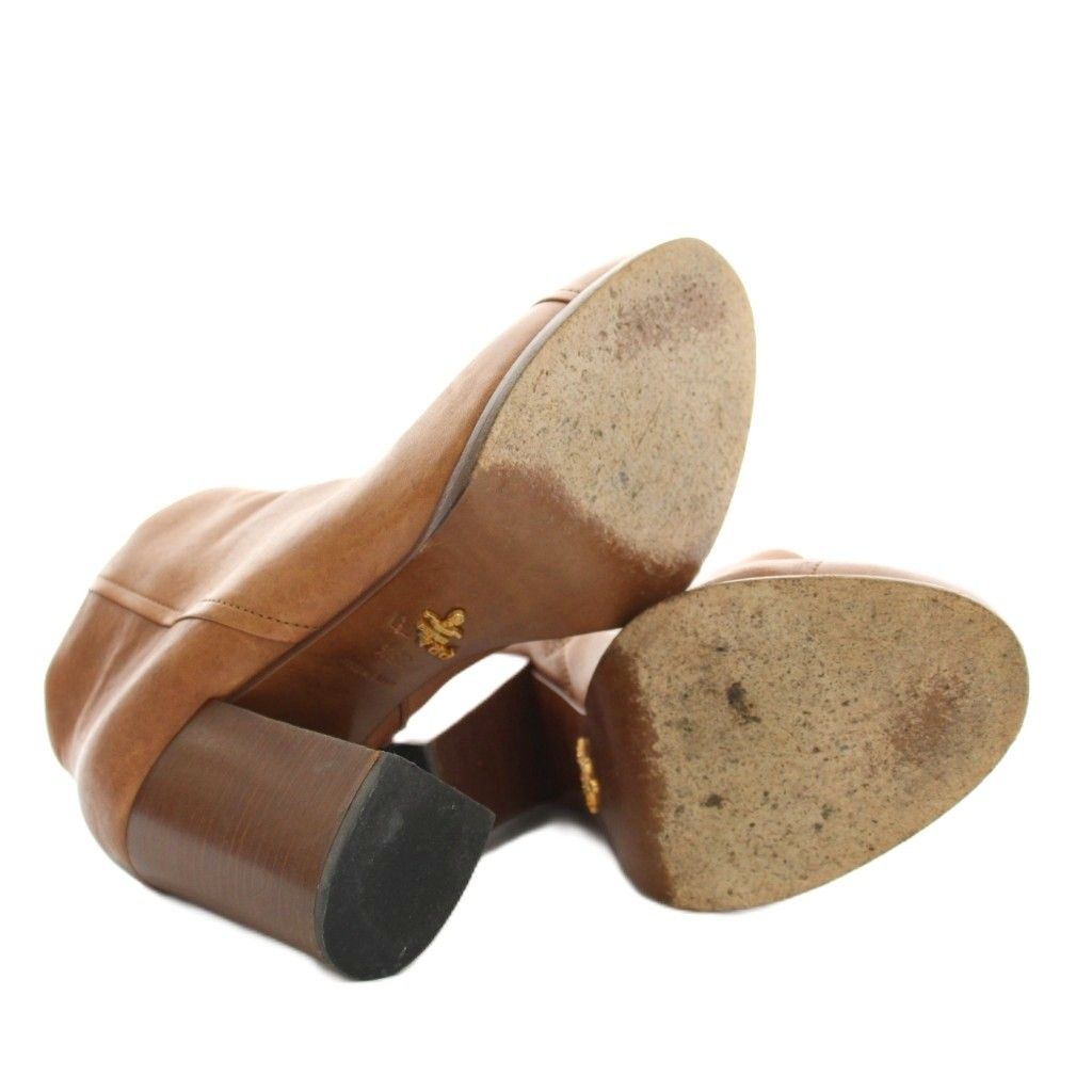 Prada Short Boots Ankle Leather 35.5 Brown YM — view 5