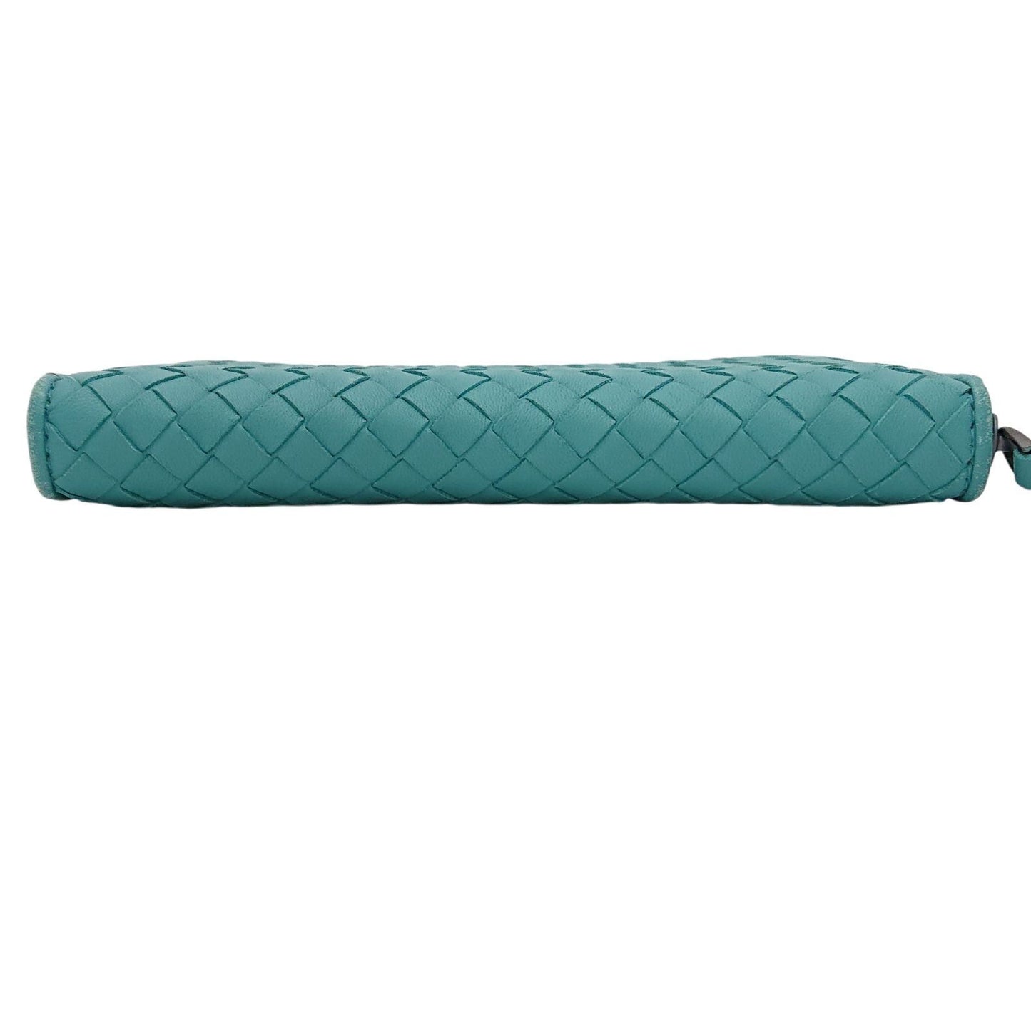 Bottega Veneta Intrecciato Round Zip Wallet Emerald Green — view 6
