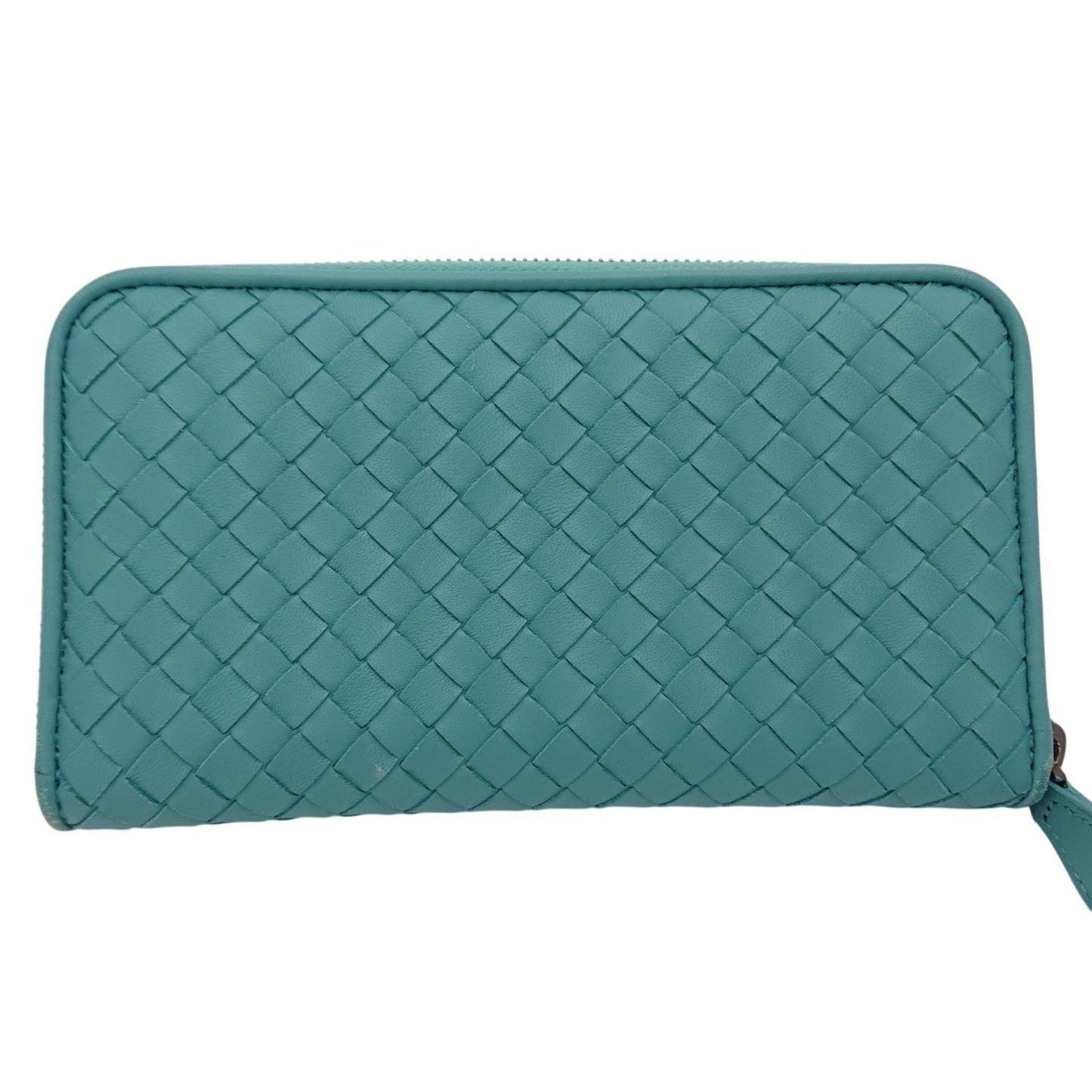 Bottega Veneta Intrecciato Round Zip Wallet Emerald Green — view 3