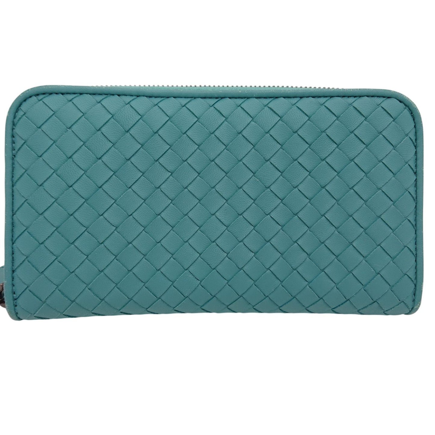 Bottega Veneta Intrecciato Round Zip Wallet Emerald Green — view 2