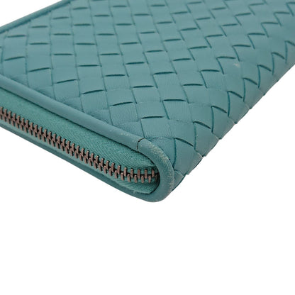 Bottega Veneta Intrecciato Round Zip Wallet Emerald Green — view 9