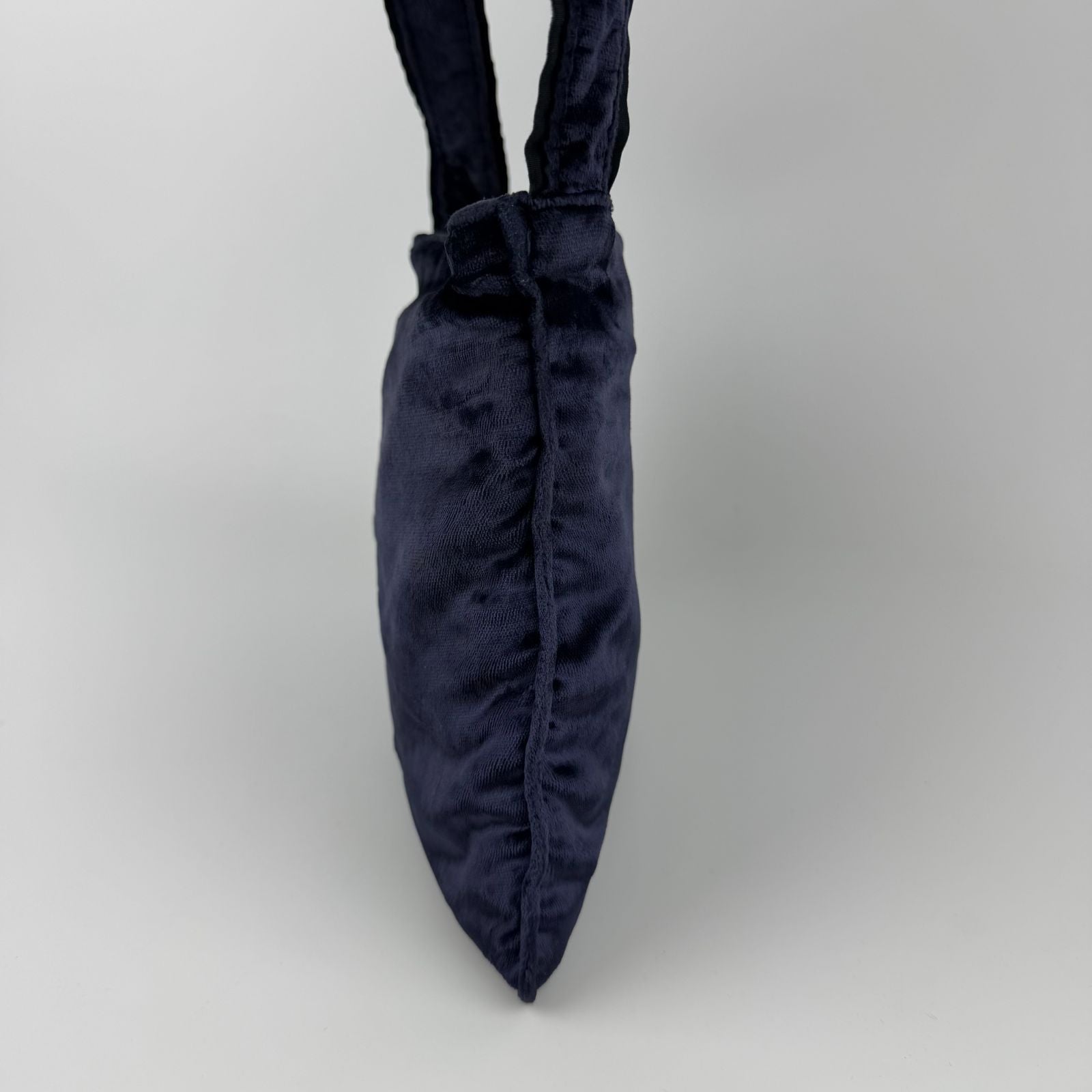Prada Shoulder Bag Navy Velour Vintage the — view 4