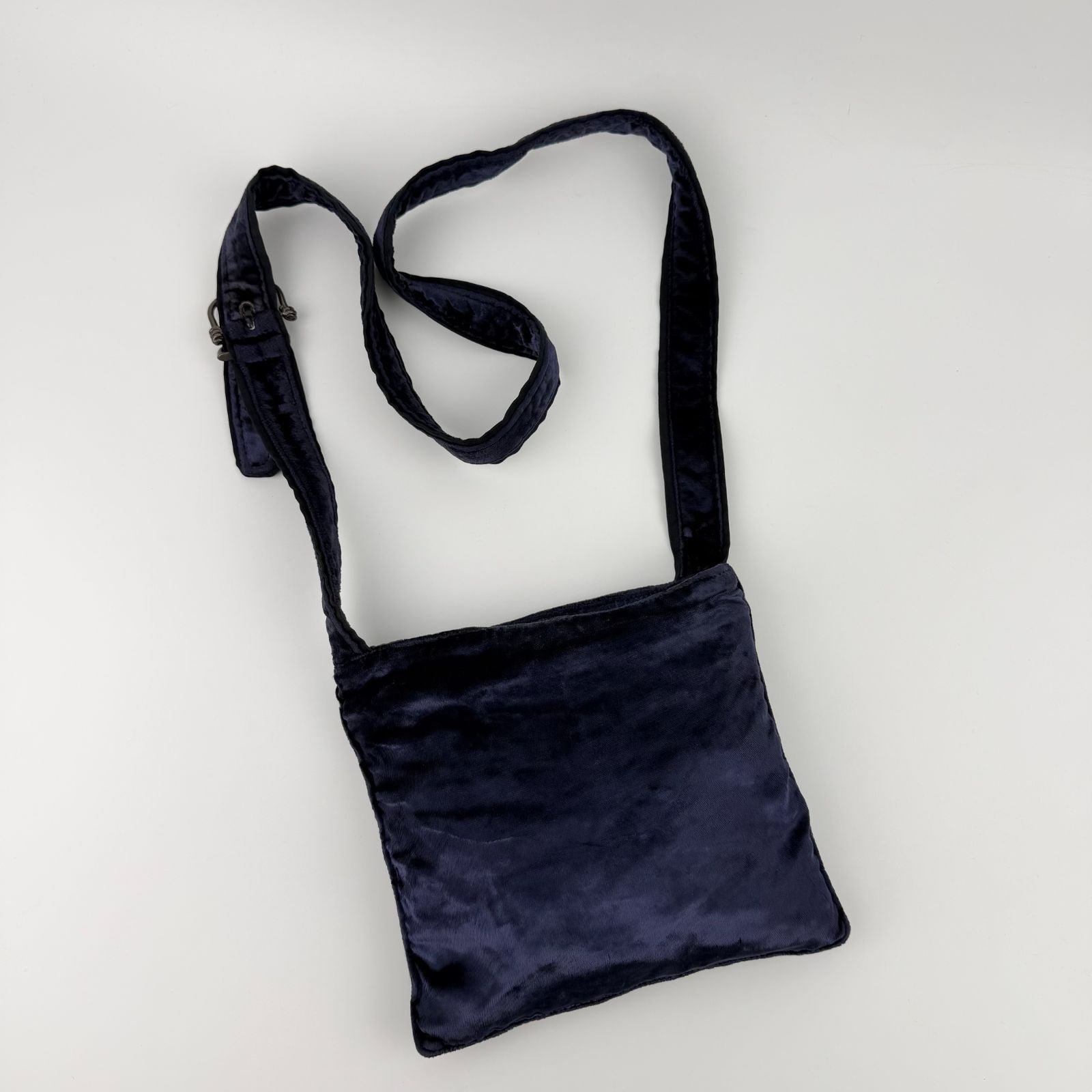 Prada Shoulder Bag Navy Velour Vintage the