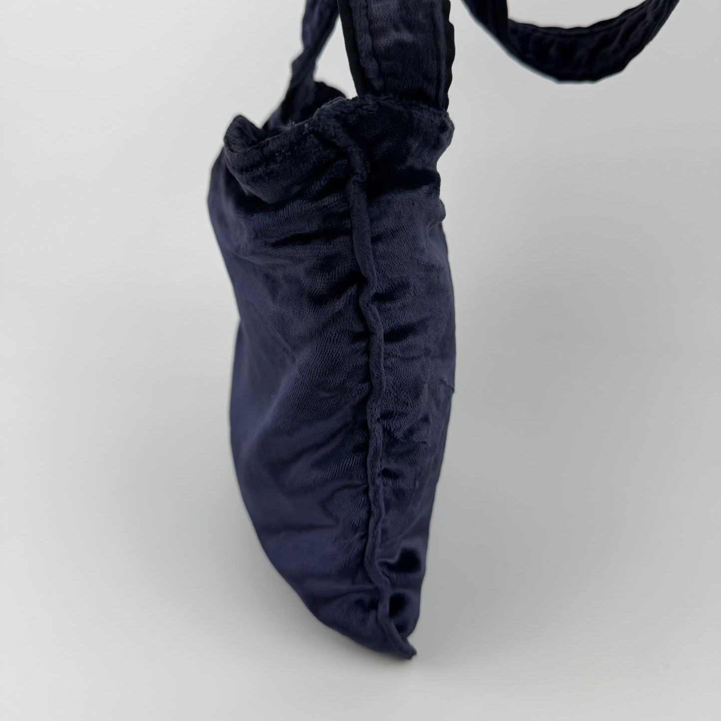Prada Shoulder Bag Navy Velour Vintage the — view 5