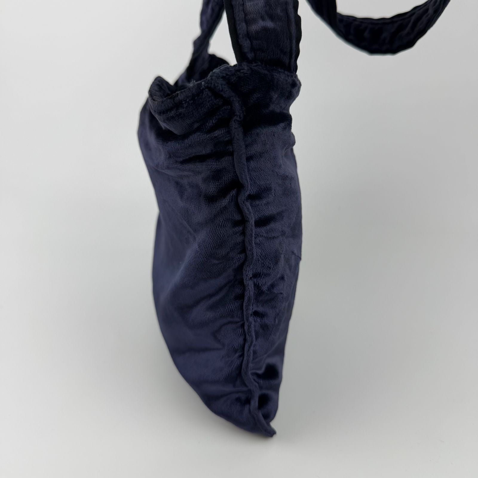 Prada Shoulder Bag Navy Velour Vintage the — view 5
