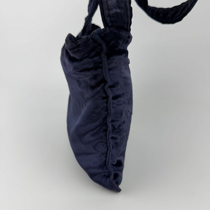 Prada Shoulder Bag Navy Velour Vintage the — view 5