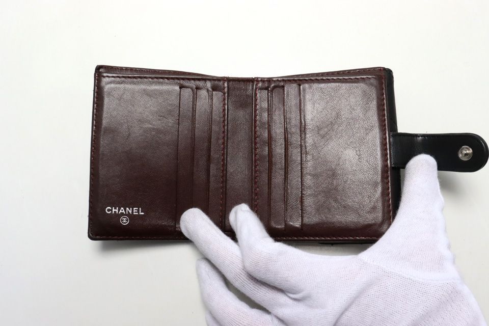 Chanel Quilted GD Leather Bifold Wallet — view 4