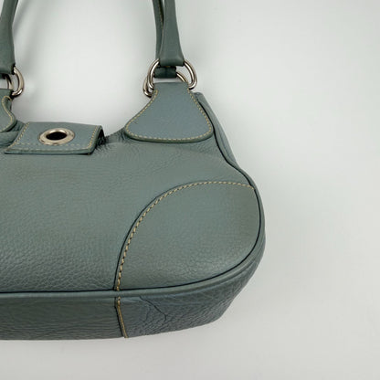 Prada Shoulder Bag Ho Bo Blue Leather Vintage Zi — view 9