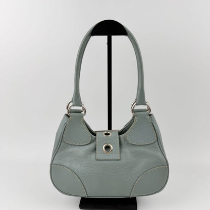Prada Shoulder Bag Ho Bo Blue Leather Vintage Zi — view 3