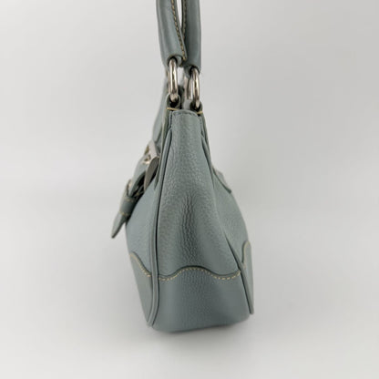 Prada Shoulder Bag Ho Bo Blue Leather Vintage Zi — view 5