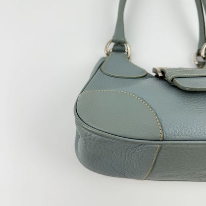 Prada Shoulder Bag Ho Bo Blue Leather Vintage Zi — view 6