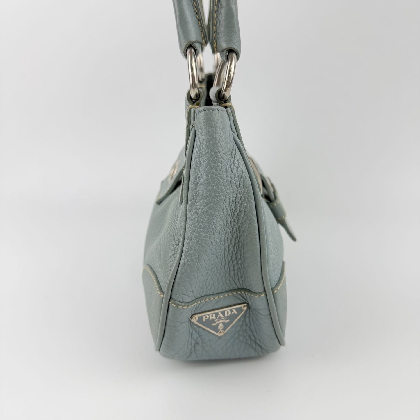 Prada Shoulder Bag Ho Bo Blue Leather Vintage Zi — view 4