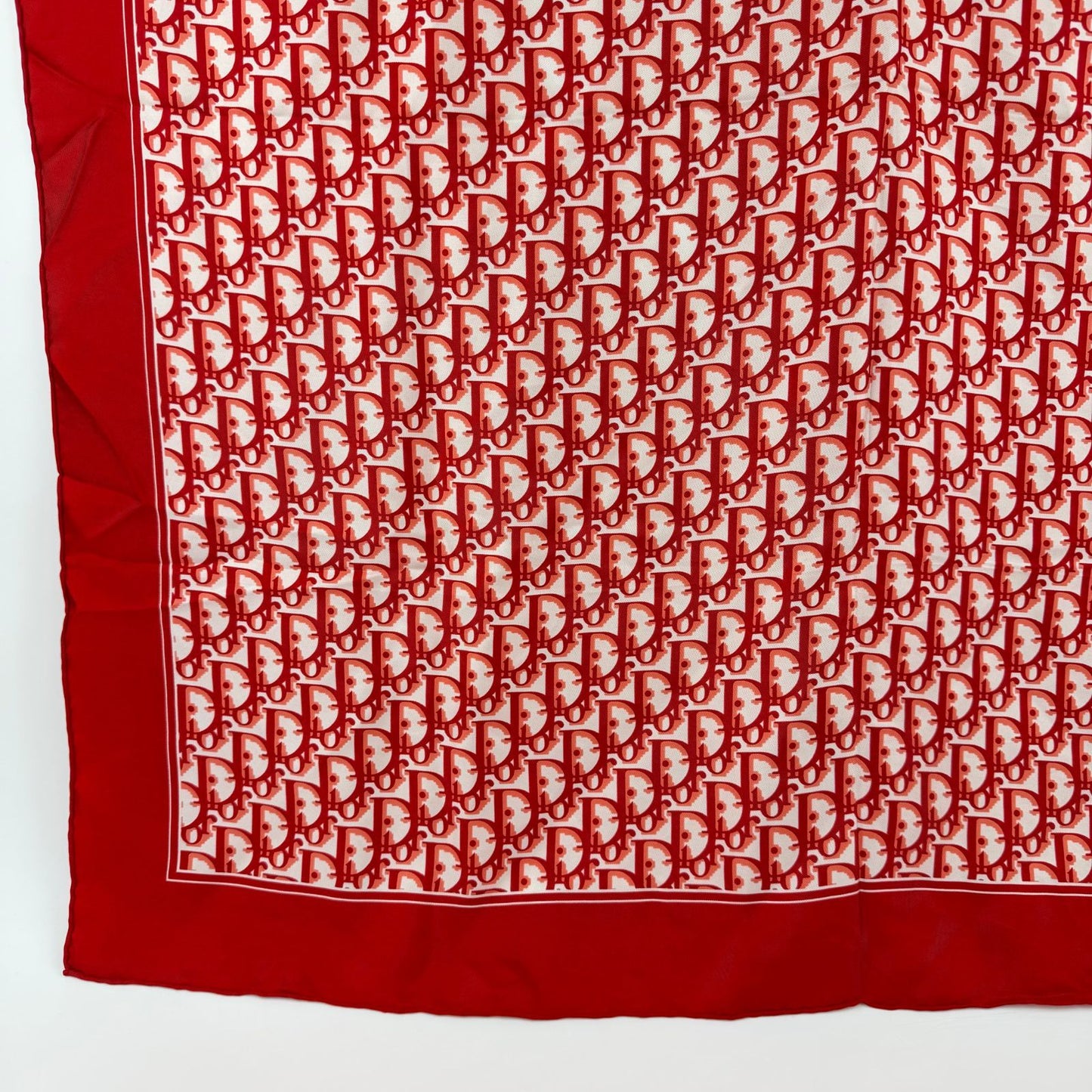 Dior Scarf Red Silk Vintage — view 5