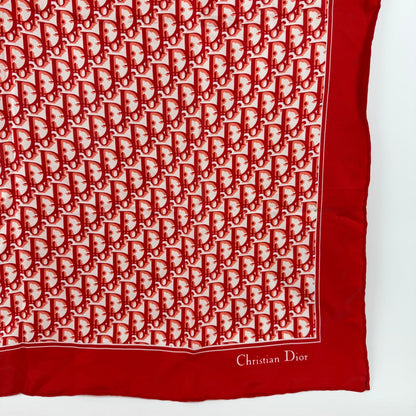 Dior Scarf Red Silk Vintage — view 6