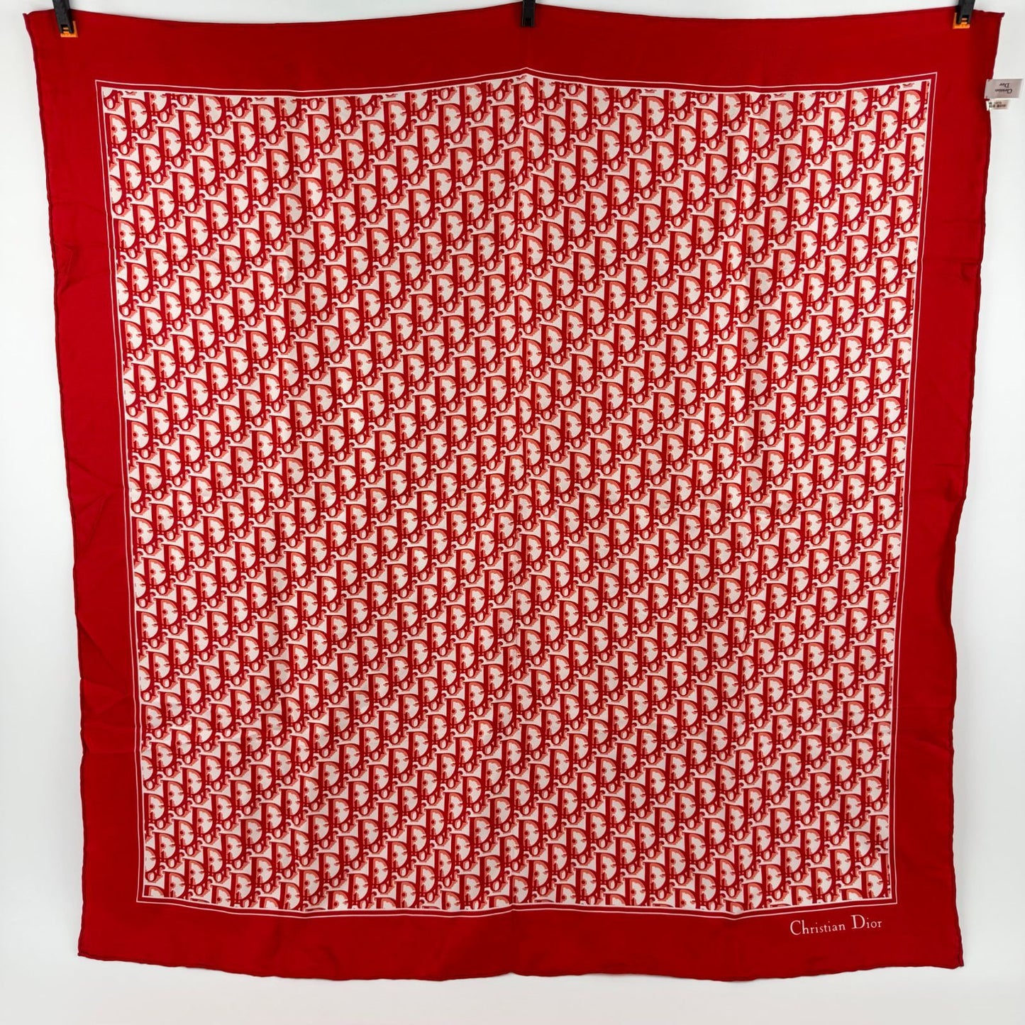 Dior Scarf Red Silk Vintage