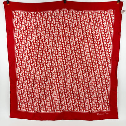 Dior Scarf Red Silk Vintage