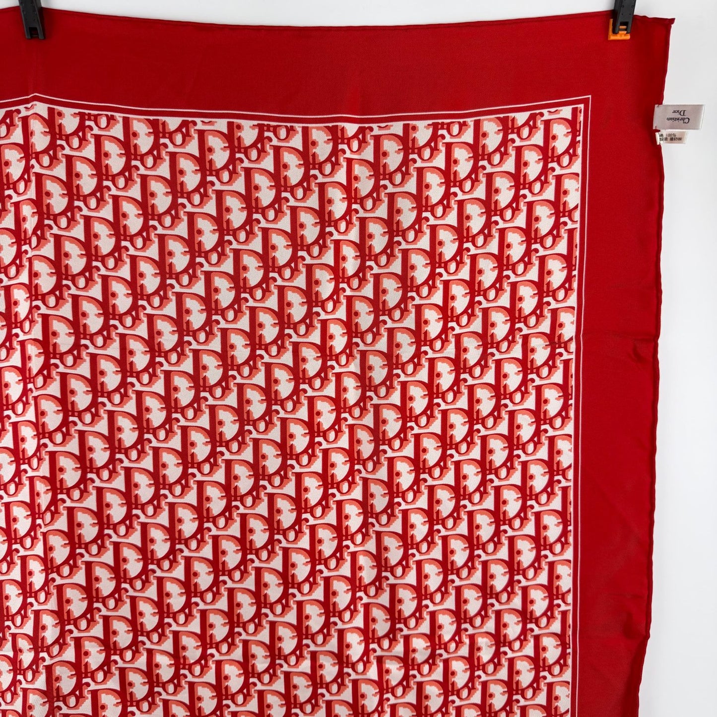 Dior Scarf Red Silk Vintage — view 4