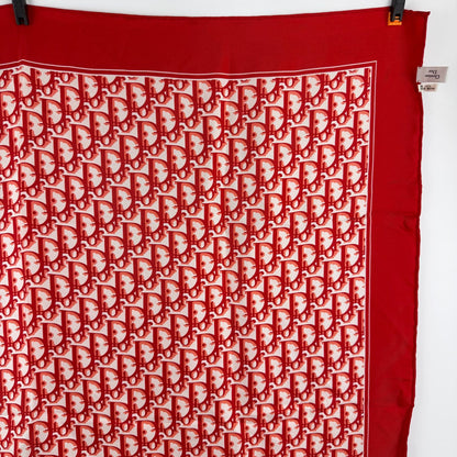 Dior Scarf Red Silk Vintage — view 4