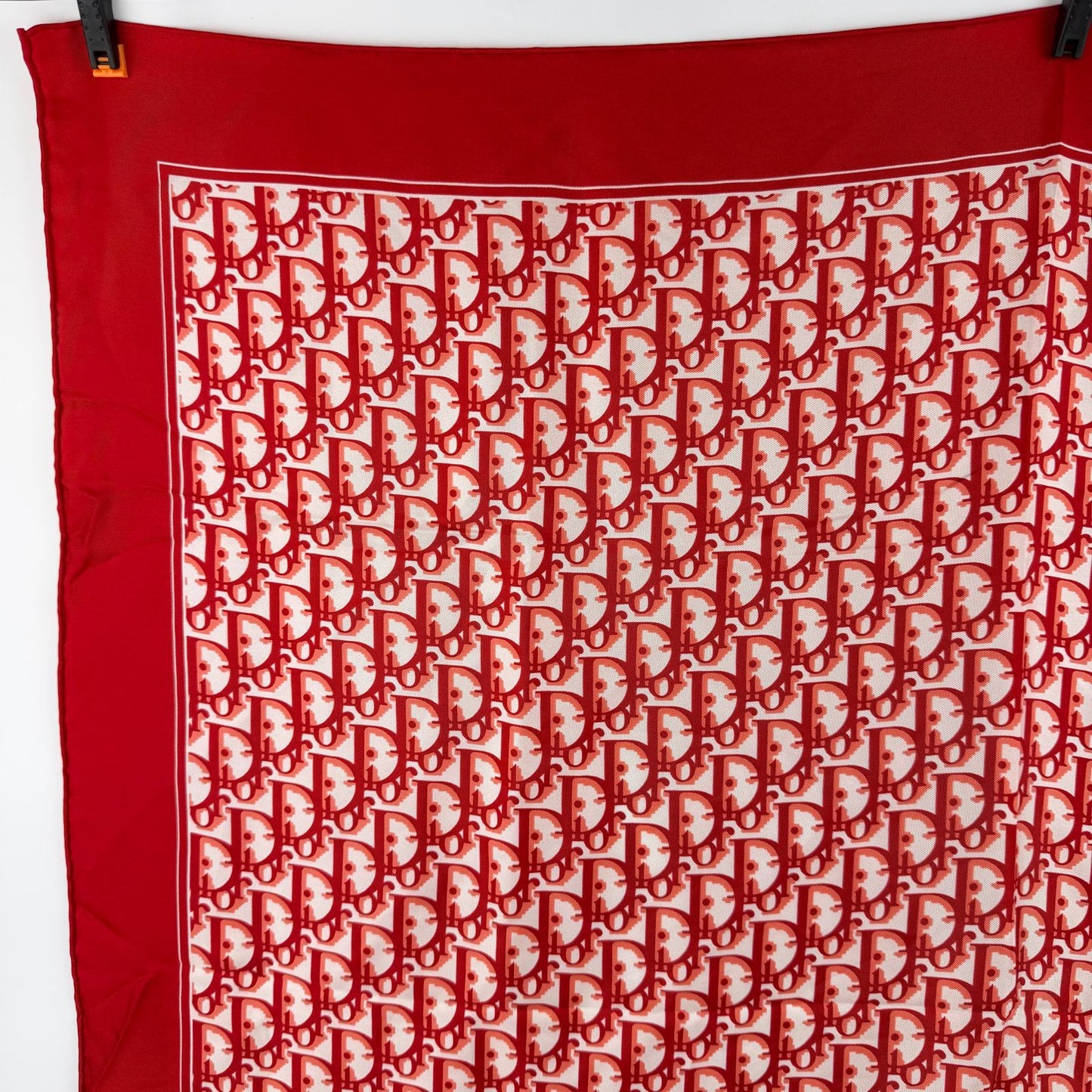 Dior Scarf Red Silk Vintage — view 3