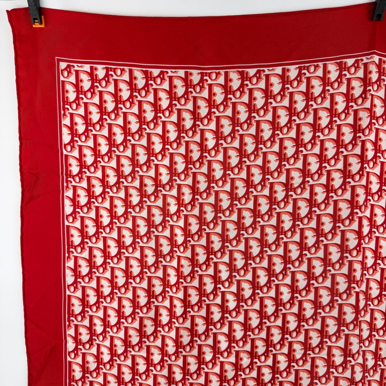 Dior Scarf Red Silk Vintage — view 3