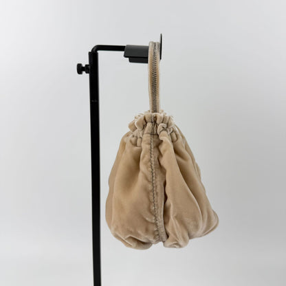 Prada Handbag Beige Velour Vintage — view 2