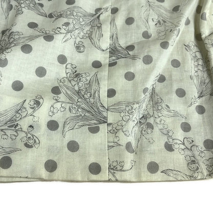 Dior Dress Suit Ivory Gray Floral Pattern Dot Shoulder Pad — view 9