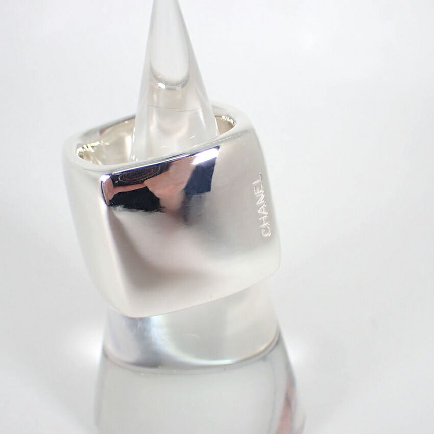 Chanel 925 Logo Square Wide Ring — view 2