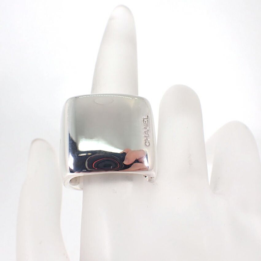 Chanel 925 Logo Square Wide Ring — view 3