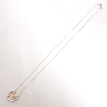 Tiffany & Co 925 750 Heart Ribbon Pendant Necklace — view 4