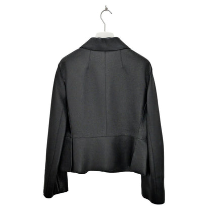 Hermes Jacket Leather Black 40 Rayon Silk — view 2