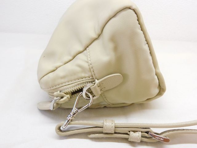 Prada Re-Nylon Pouch Hand Strap Light Beige Nylon — view 3