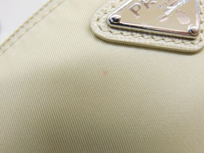 Prada Re-Nylon Pouch Hand Strap Light Beige Nylon — view 5