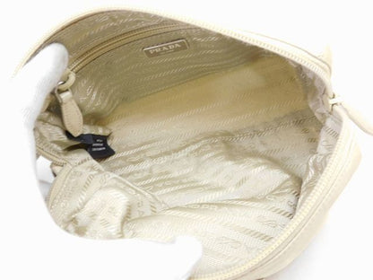 Prada Re-Nylon Pouch Hand Strap Light Beige Nylon — view 4