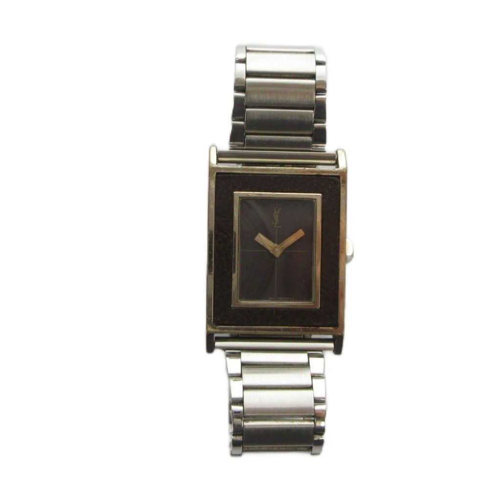 Saint Laurent Yves 4 Watch Quartz Square Logo Silver — view 2