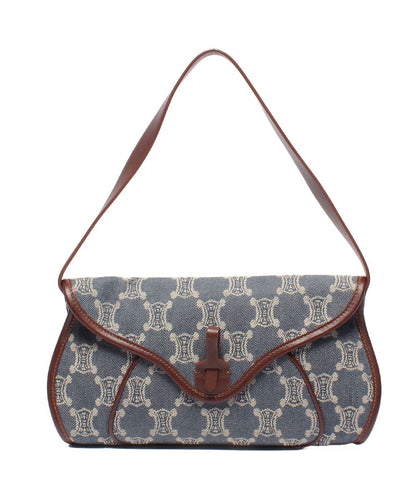 Celine Denim Shoulder Bag Paris Macadam