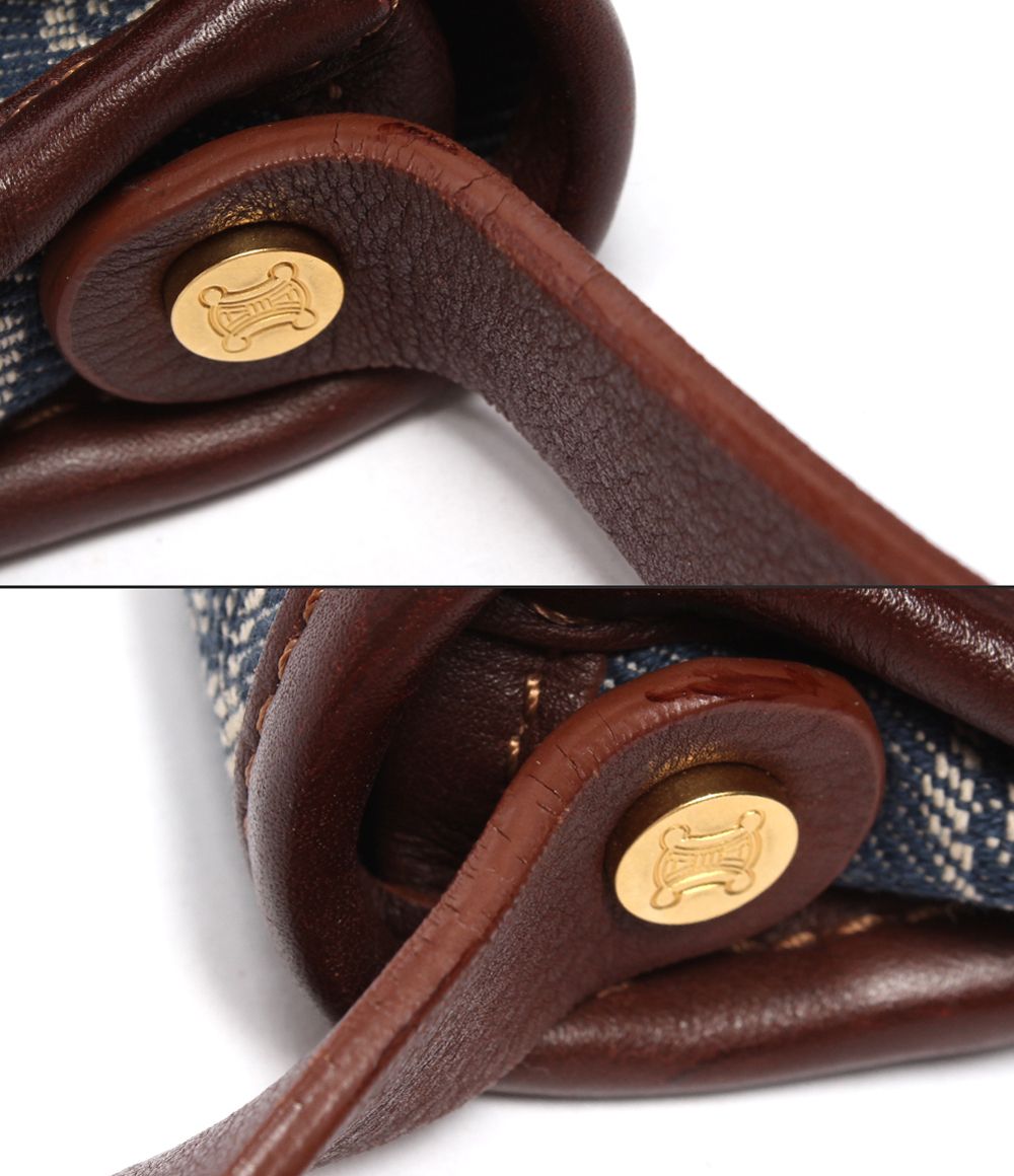Celine Denim Shoulder Bag Paris Macadam — view 8
