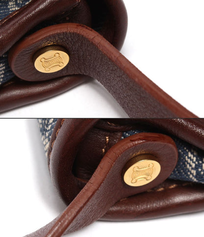 Celine Denim Shoulder Bag Paris Macadam — view 8