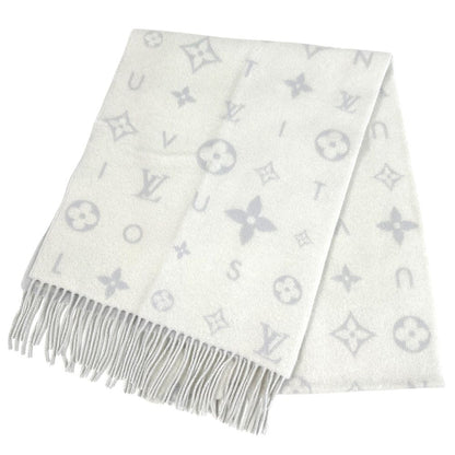 Louis Vuitton Scarf Shawl Cashmere Reykjavik Cloud Cles White Light Blue Winter