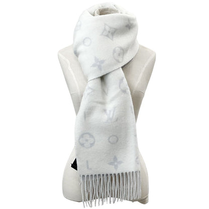 Louis Vuitton Scarf Shawl Cashmere Reykjavik Cloud Cles White Light Blue Winter — view 4