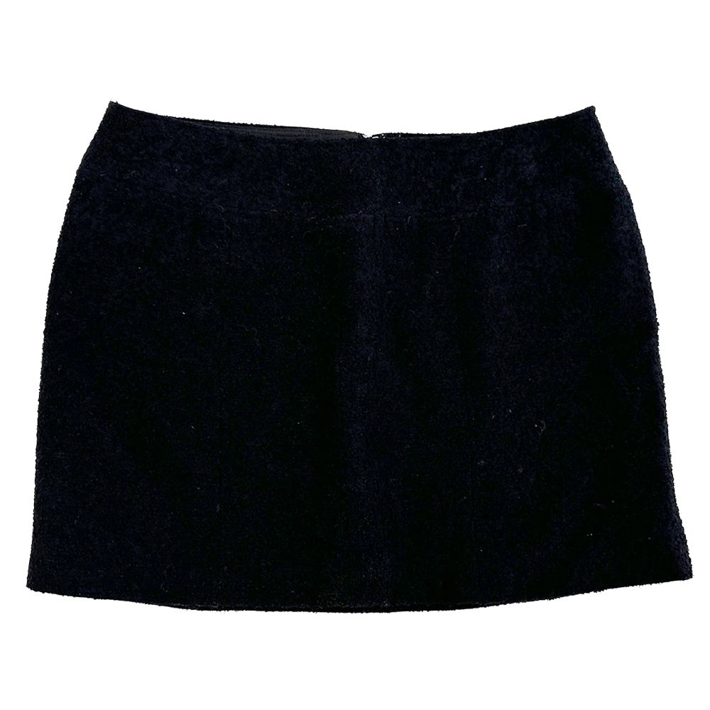 Chanel Skirt Tweed Black Mini Vintage