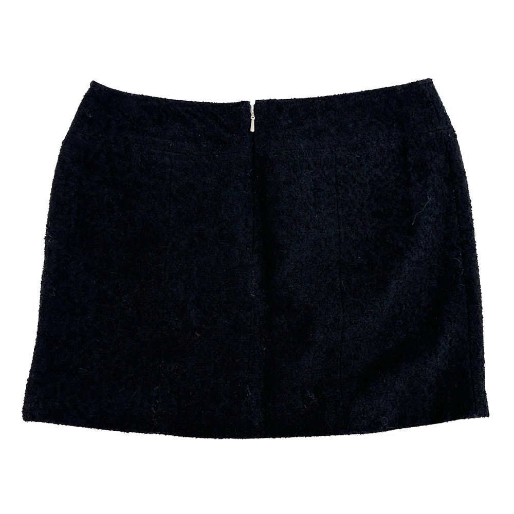 Chanel Skirt Tweed Black Mini Vintage — view 2
