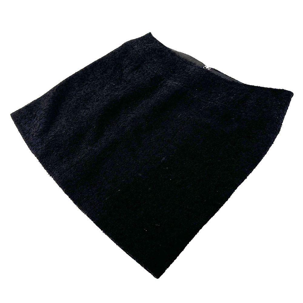 Chanel Skirt Tweed Black Mini Vintage — view 3