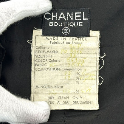 Chanel Skirt Tweed Black Mini Vintage — view 5