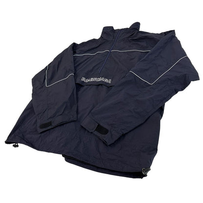 Balenciaga Nylon Anorak Hoodie Navy L XL 48 Half Zip Windbreaker Oversize — view 3