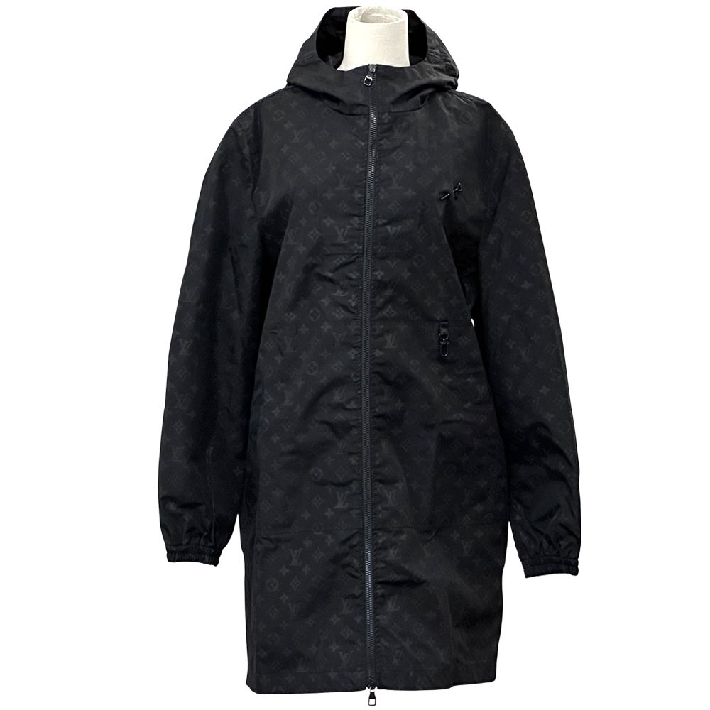 Louis Vuitton Nylon Mid Length Monogram Windbreaker Black 44 Shoulder Bag — view 3
