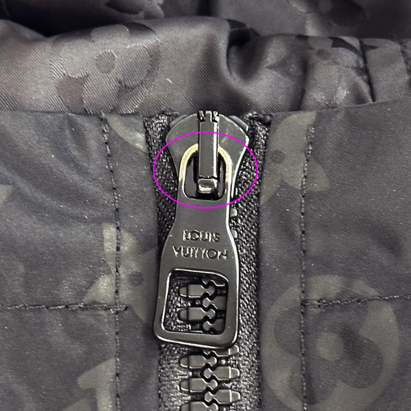 Louis Vuitton Nylon Mid Length Monogram Windbreaker Black 44 Shoulder Bag — view 8