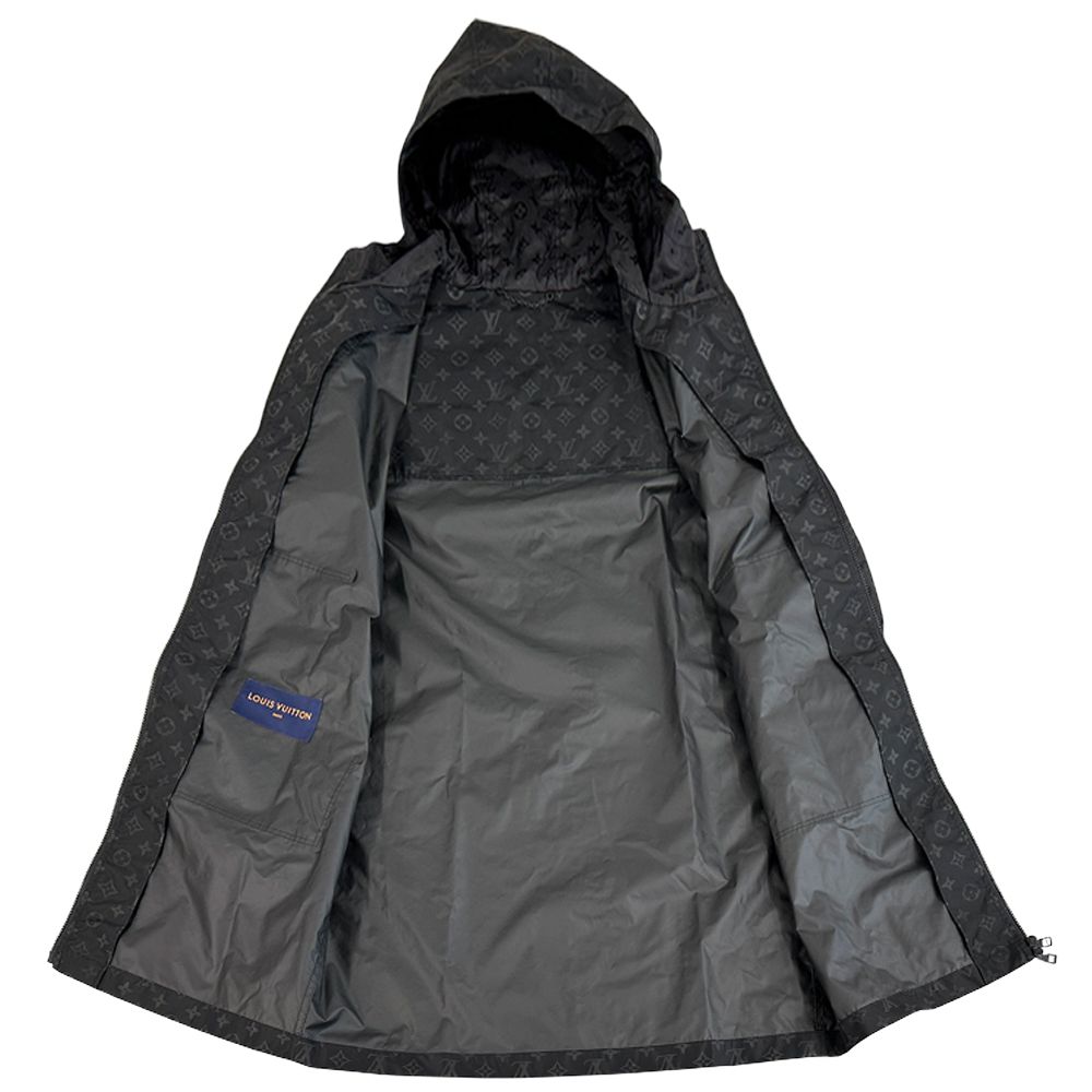 Louis Vuitton Nylon Mid Length Monogram Windbreaker Black 44 Shoulder Bag — view 5