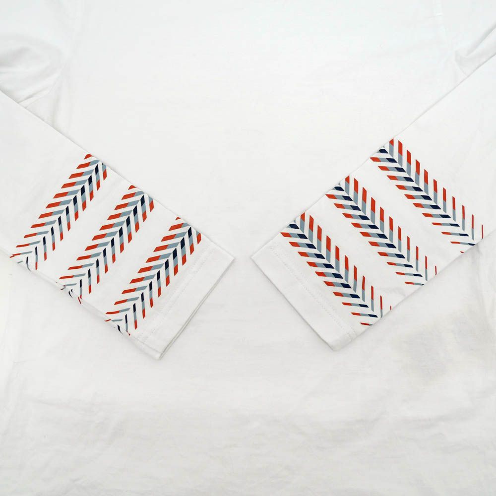 Hermes T-Shirt Cartouche Chevron 36 Cotton White — view 4